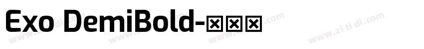 Exo DemiBold字体转换